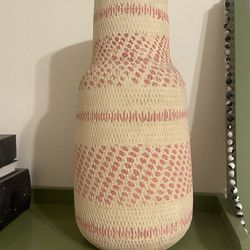 Boho Tan & Pink Vase