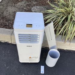 8,000 BTU Portable Air Conditioner, AC Unit With Window Kit, Vent Hose And Remote 