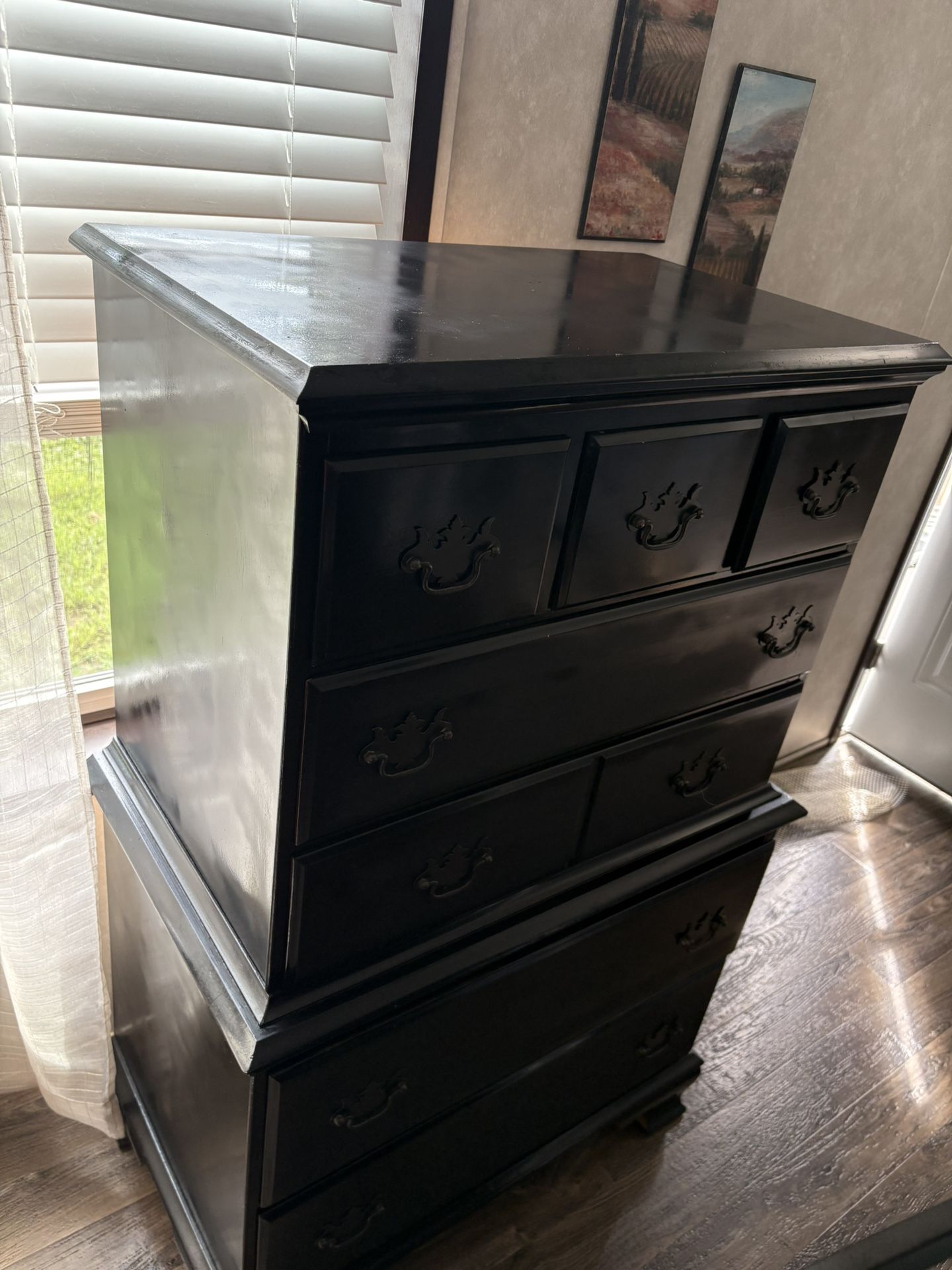 7 drawer Black Dresser