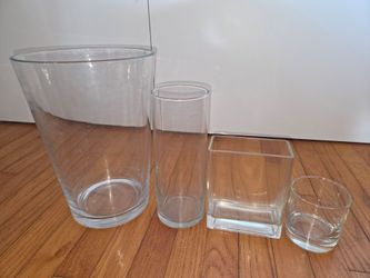 GLASS items various sizes $8 together