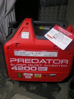 Generator predator super quiet inverter 4200 dual fuel