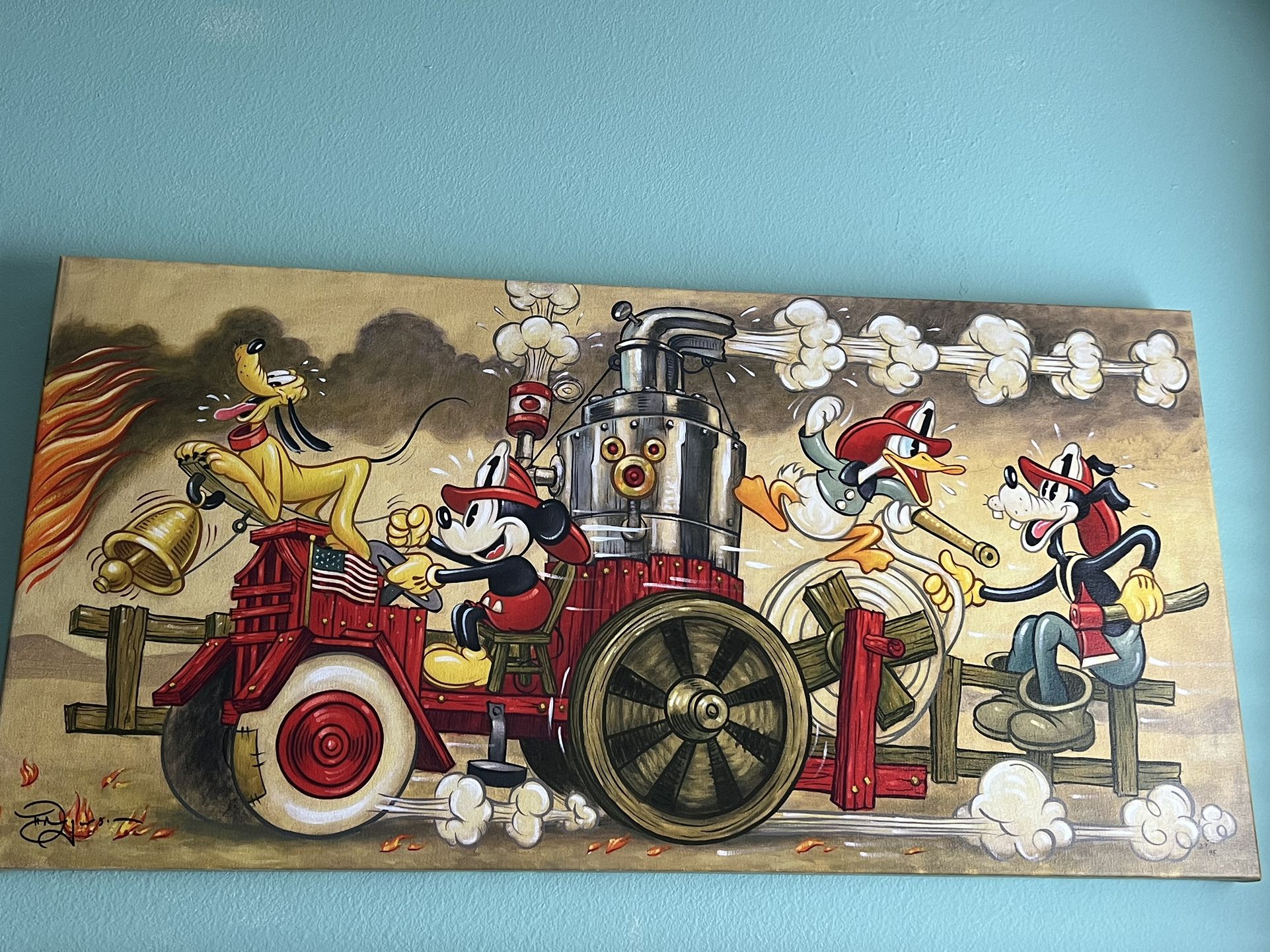 Disney Art Mickey Mouse And Friends Vintage Canvas