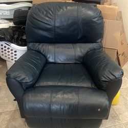Green leather recliner