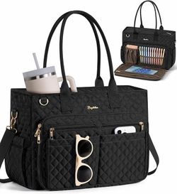 Bagseller Quilted Black Tote Bag