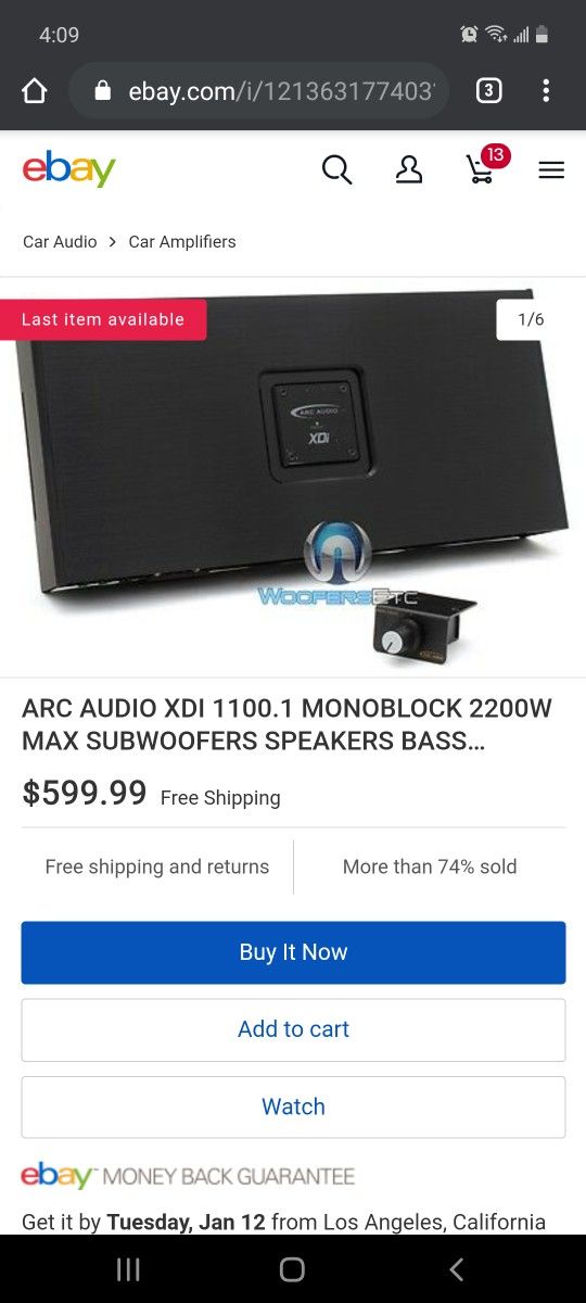 XDI ARC AUDIO 1100.1 Car Sub Amp