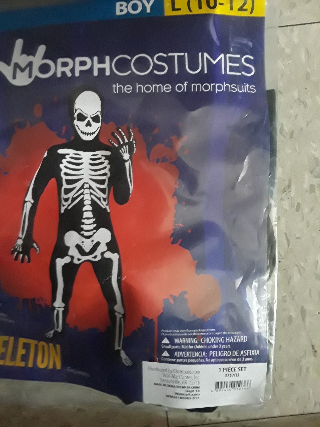 Boy Skeleton costume