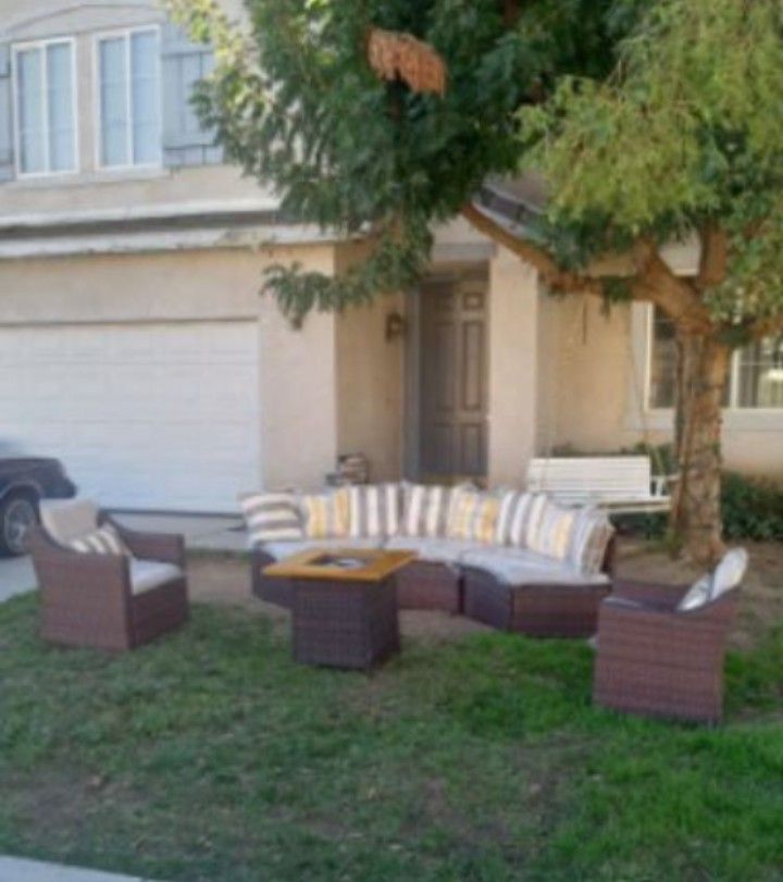 Brand New Patio Furniture Set With Fire Pit Propane Outdoor Patio Furniture Patio Sofa Set Curved Patio Furniture  round The Patio Furniture 🆕🚎🆕