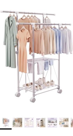 Clothes Drying Rack Foldable，Height & Length Adjustable Drying Rack