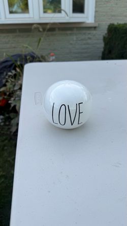 Rae Dunn LOVE Ceramic Ball Decor