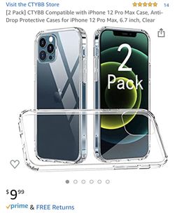 iPhone 12 Pro Max Case - Clear [NEW] x 2