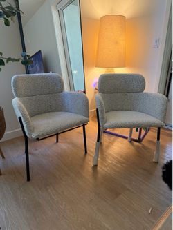 CB2 Boucle Chairs (2)