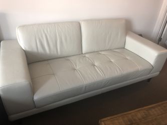 White Leather Sofa