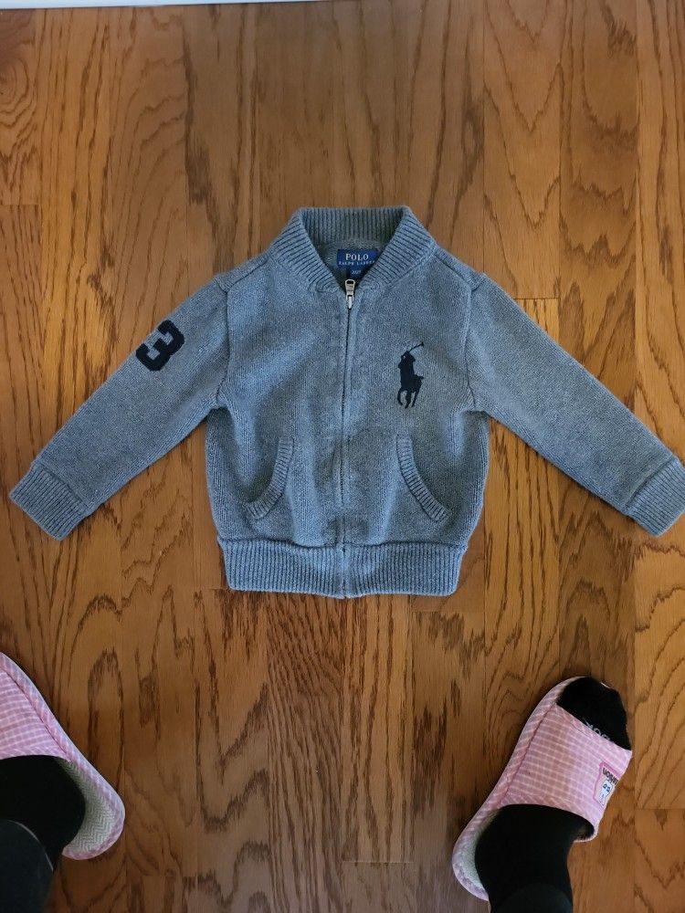 polo cardigan sweater