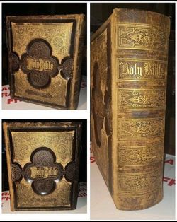 1800s Vintage Holy Bible KJV W/The Apocrypha RARE Gustave Doré Illustrated