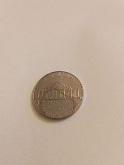 2019 D Nickel ,  Rare  Die Break / Cud error on back side