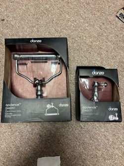 Danze Opulence D442251 Paper Holder + D443171 Robe Hook Chrome New in Box Set