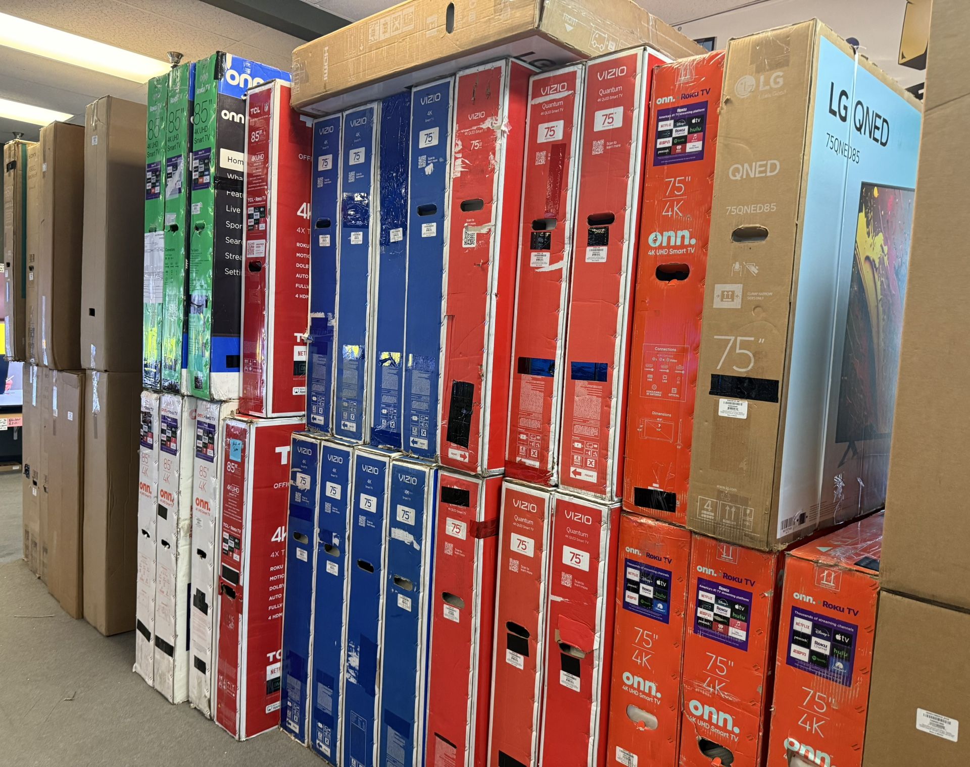 Tv 50-85 $55 Down Takes The TVs On Finacing Free Delivery 6 Month Warranty $269-$1197