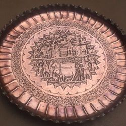 Persian copper tray 18”
