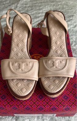 Tory Burch Fleming Espadrille Sandals Dulce de Leche Size