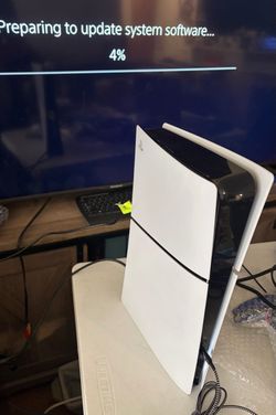 PS5 Slim Digital Edition Console with power and HDMI Cables