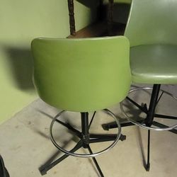 Cool Retro Green Counter Height Stools