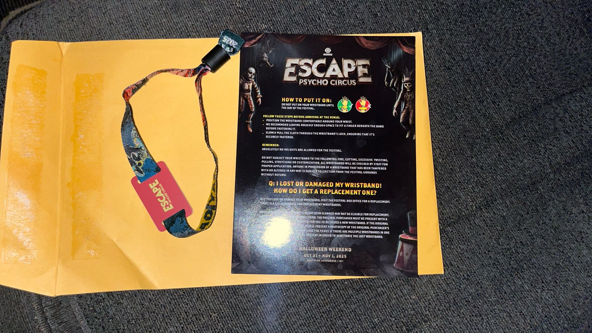 ESCAPE RAVE TICKET: SAN BERNANDINO