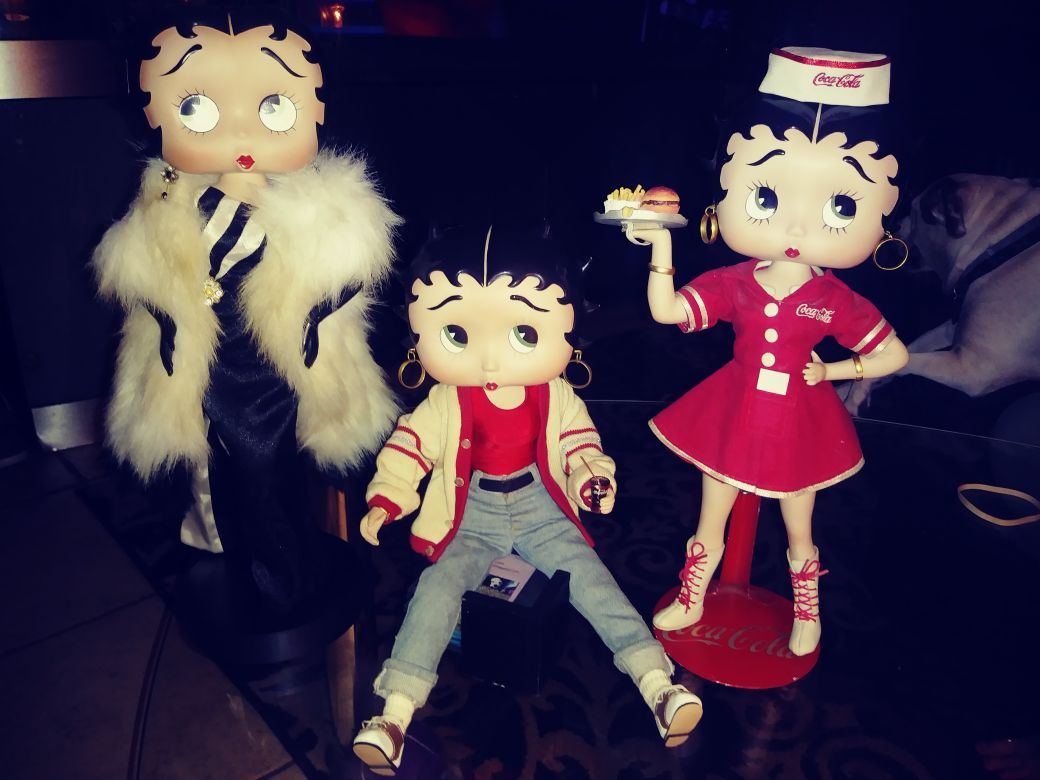 (3) Betty Boop Antique Porcelain Dolls