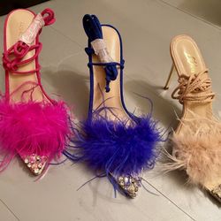 Gold Tip Feather Heels