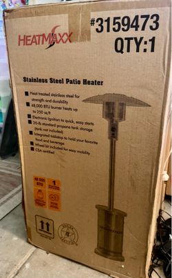 New! Heatmaxx Stainless Steel Patio Heater