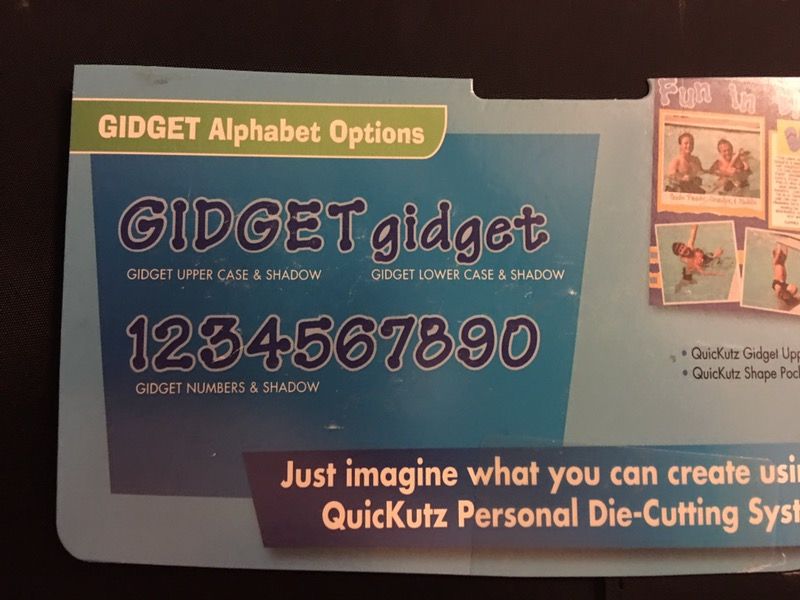 Quickutz Gidget Alphabet Dies