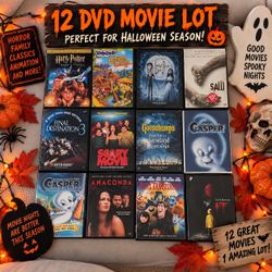 12 DVD Movie Lot – Halloween Horror & Family Mix