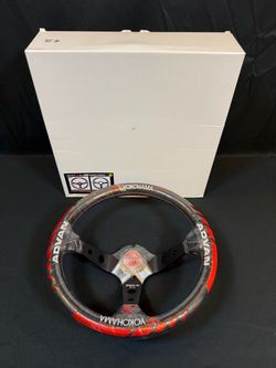 Vertex x Advan x Yokohama V2 (330mm / 13in; Leather) Deep Dish Steering Wheel #14/300