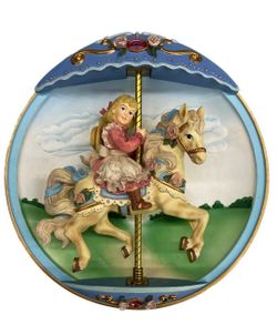 Bradford Exchange "Carousel Daydreams" 3D musical plate from 1994