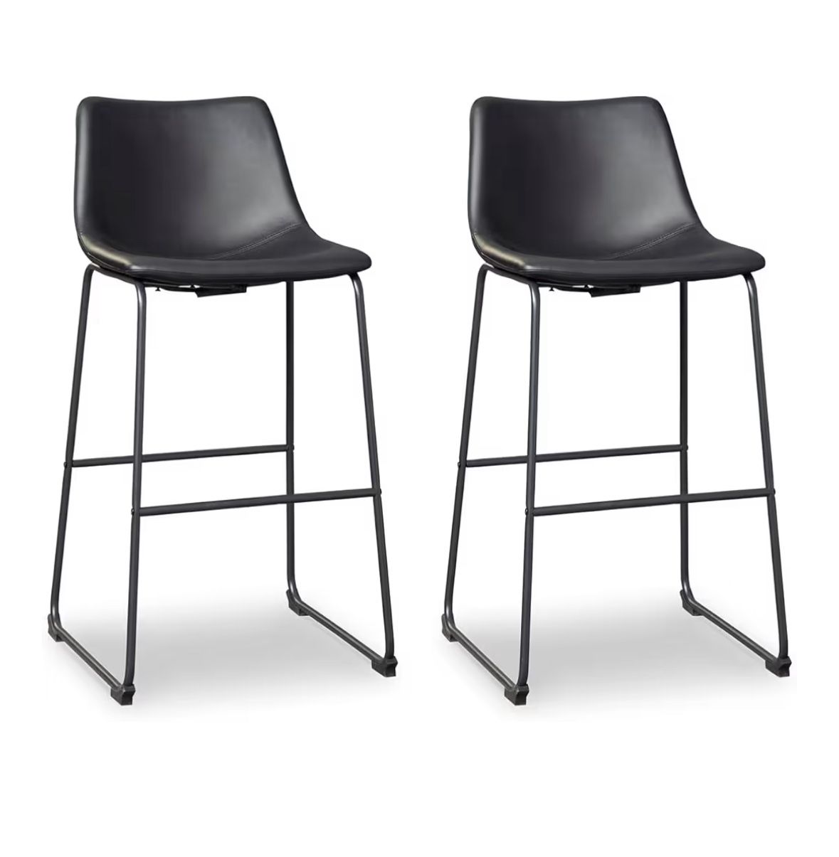 Modern Faux Leather Bar Stools 28.75"