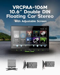  Double DIN Car Stereo-‼️No Disc/DVD Driv Apple CarPlay & Android Auto Head Unit, 10.6”
