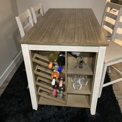 Kitchen Table With Built In Wine Rack 