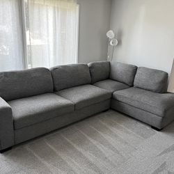 Large Grey Sectional Couch - FREE DELIVERY