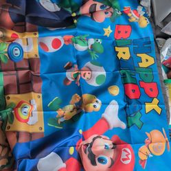 Super Mario Bros Happy Birthday Banner