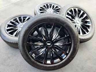 22” Cadillac Escalade New Gloss Black Wheels and Tires