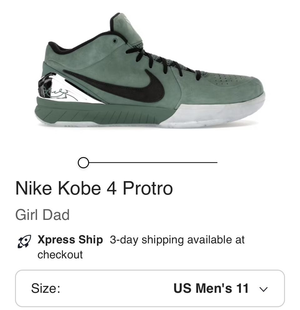 Kobe Girl dad Men’s Size 11