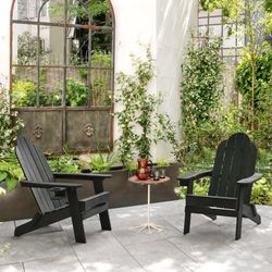 Set Of 2 Miranda Foldable Adirondack Chairs with Cup Holders