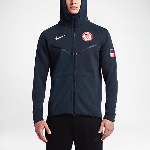 Nike Vintage USA 2016 Olympic Team Tech Fleece Hoodie Men Small 