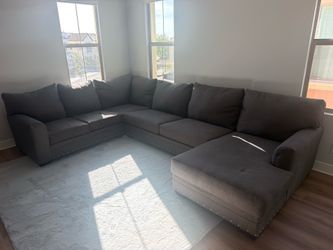 Sectional -charcoal gray