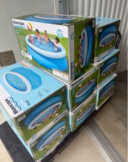 Bluescape Fast Set 10ft x 30in Inflatable Above Ground Pool Set Filter Pump Blue