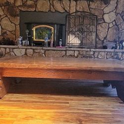 Heavy Carved Solid Wood Coffee Table