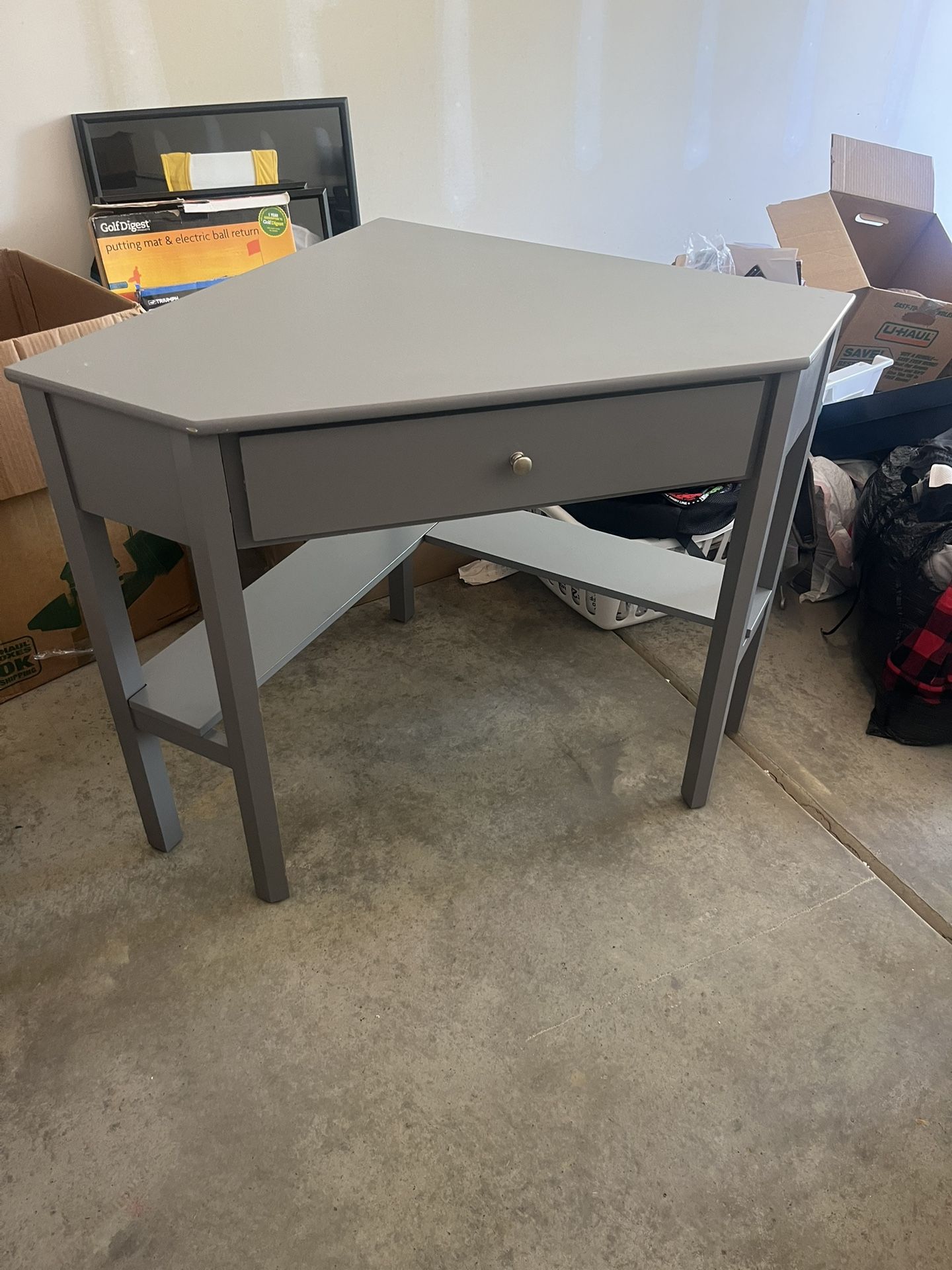Gray Corner Desk $50 or Best Offer