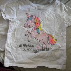 Toddler Girl Unicorn Shirt Size 12M