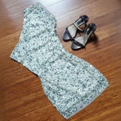 One Shoulder Sequins Dress size M (worn once)