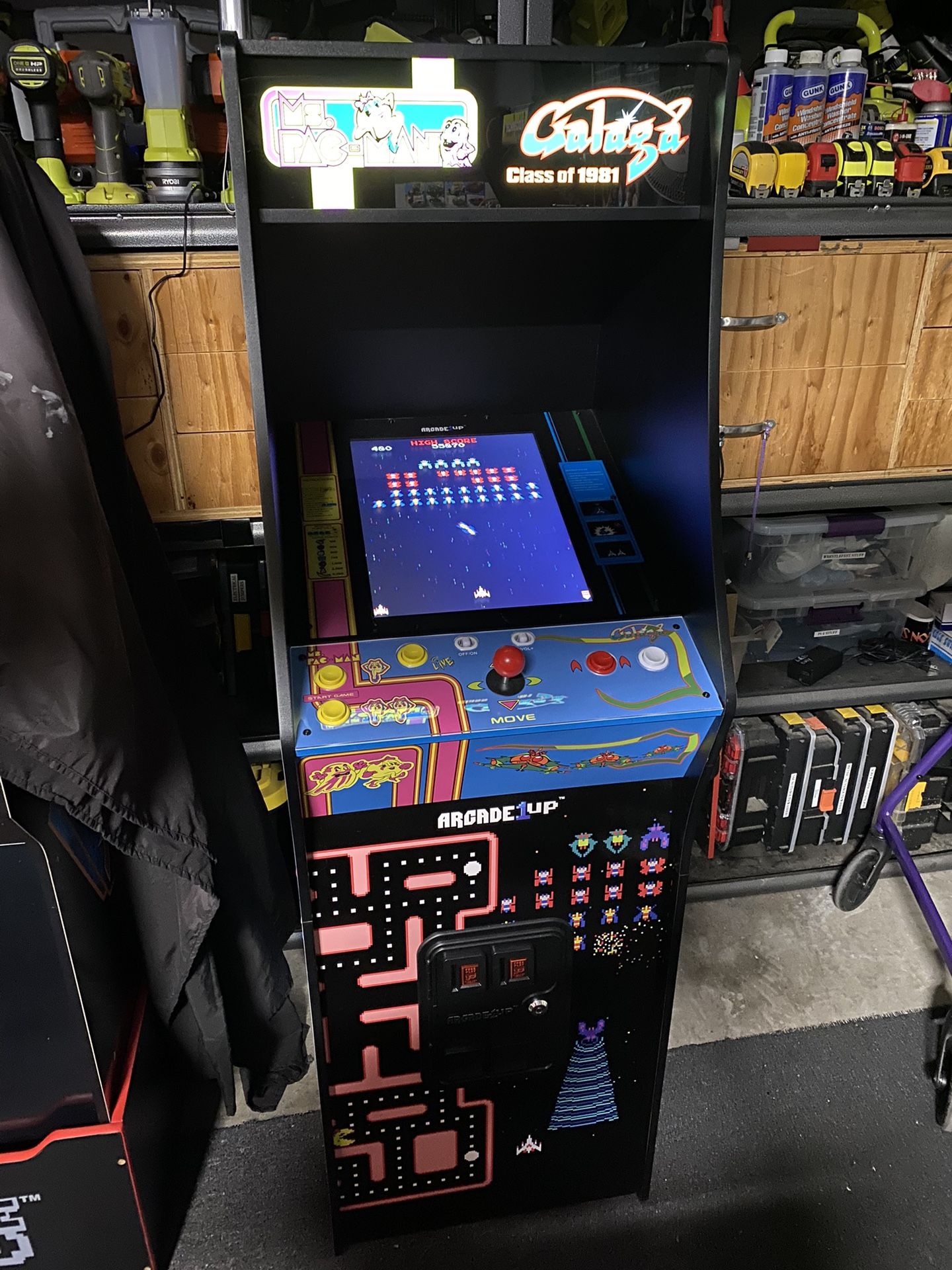 Arcade1up Class of '81 Deluxe Arcade Game Ms Pac-Man/Galaga