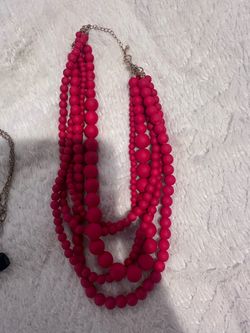 Red bead necklace